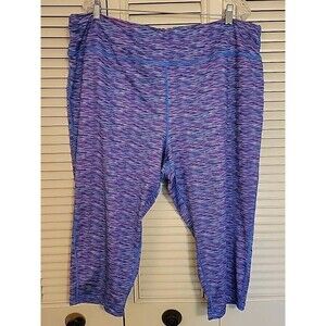 Pro Player Crop Work Out Athletic Leggings Activewear Women's Size 3X 💧Wicking